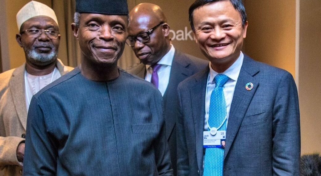 Vice President Yemi Osinbajo and Mr Jack Ma 