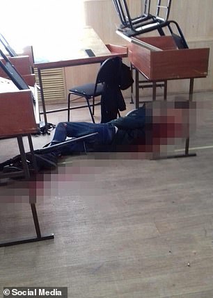 A victim shot dead inside the classroom, Daniil Zasorin