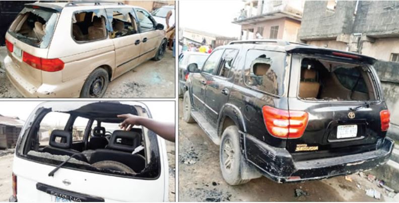 vandalised cars