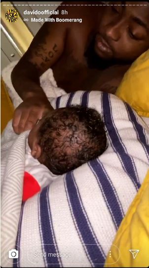 Davido and baby Ifeanyi