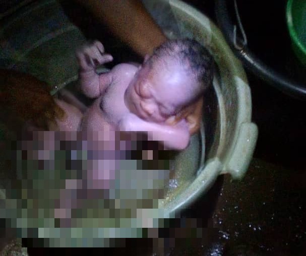 woman throws baby in septic tank