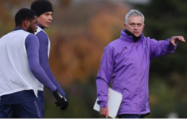 Jose Mourinho training session