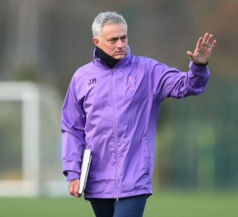 Jose Mourinho training session