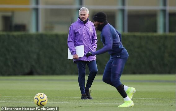 Jose Mourinho training session