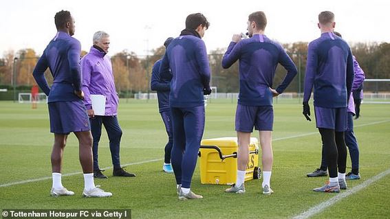Jose Mourinho training session