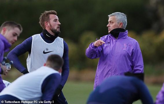 Jose Mourinho training session