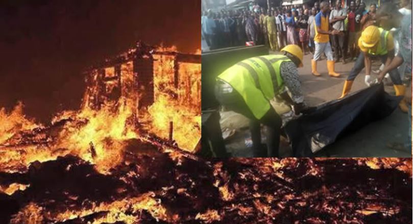 Scene of the Ajegunle gas explosion