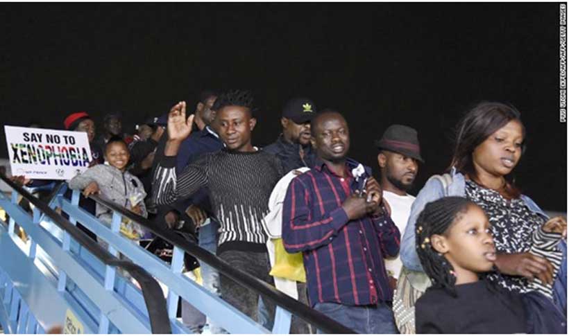 Nigerians returning from South Africa