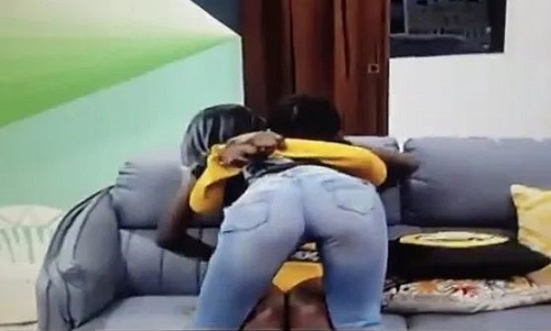 Diane hugs Mercy as she cries