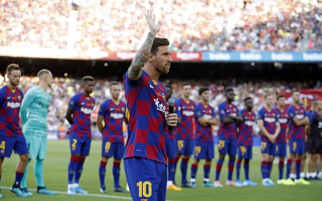 Messi and Barca team mates