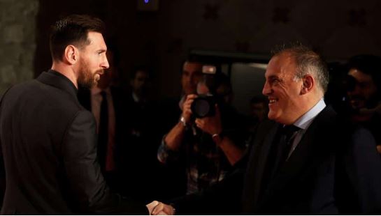 Lionel Messi, Javier Tebas.