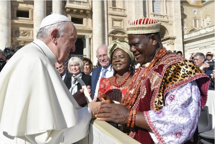traditional ruler meets pope
