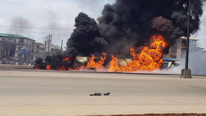 tanker explodes in Onitsha