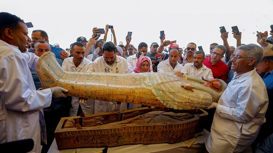 Egypt unveils biggest ancient coffin in over a century