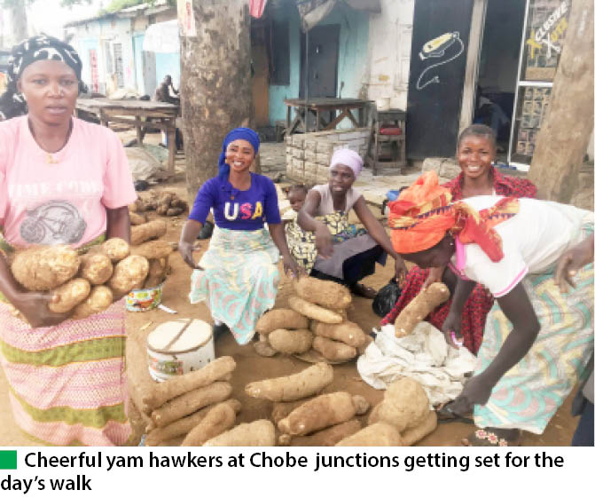Yam hawkers in Jos