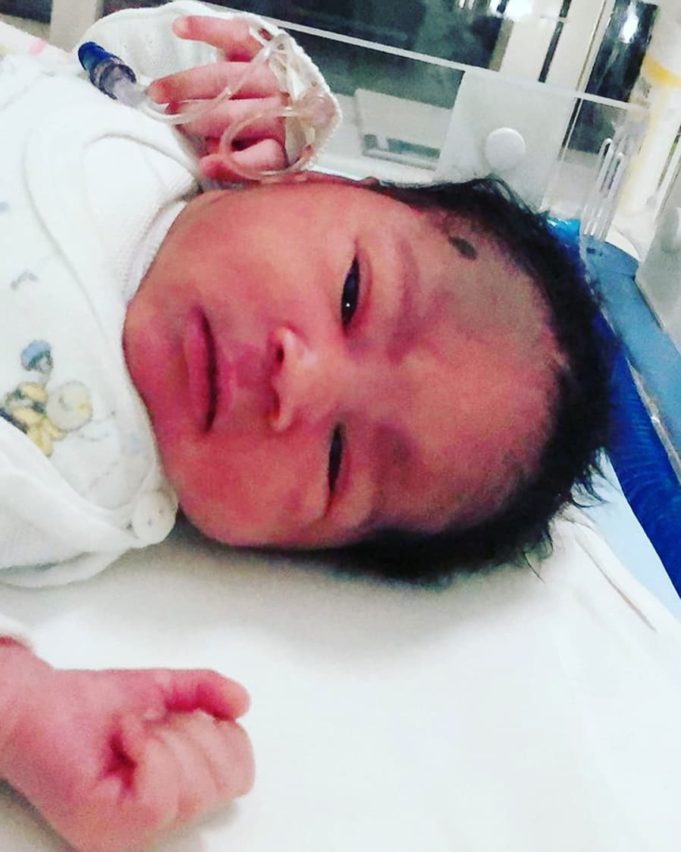 Emeka Ike and Yollanda's baby
