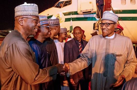 President Buhari Arrive Abuja After Participating In TICAD7