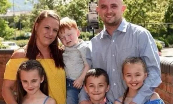 Jonathan Stevens and his family before the tragic incident
