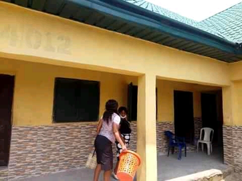 Teachers cleaning classrooms ahead of resumption in Abia state