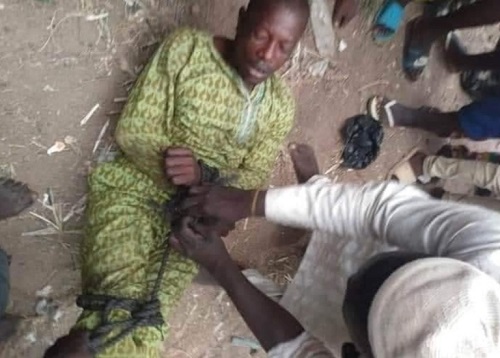 The man was tied and sent back to his family after abandoning them for 6 years
