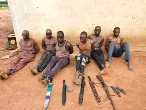 The Fulani militia after they were arrested