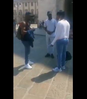Lucia denied knowing the boyfriend after the confrontation