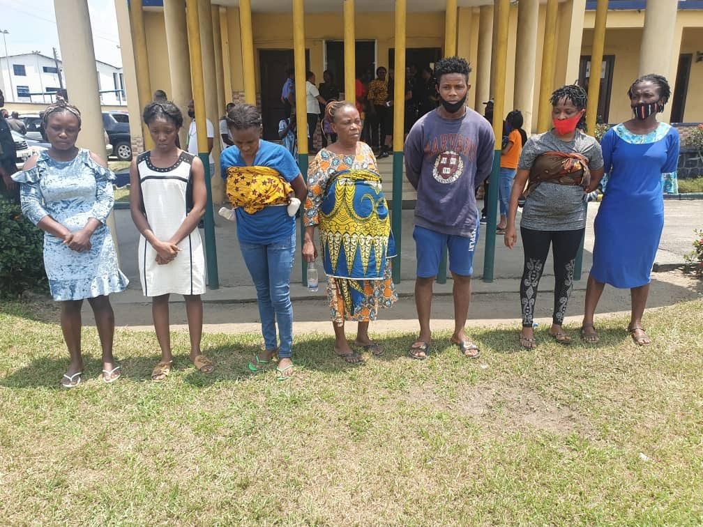 The women caught after trying to sell a baby
