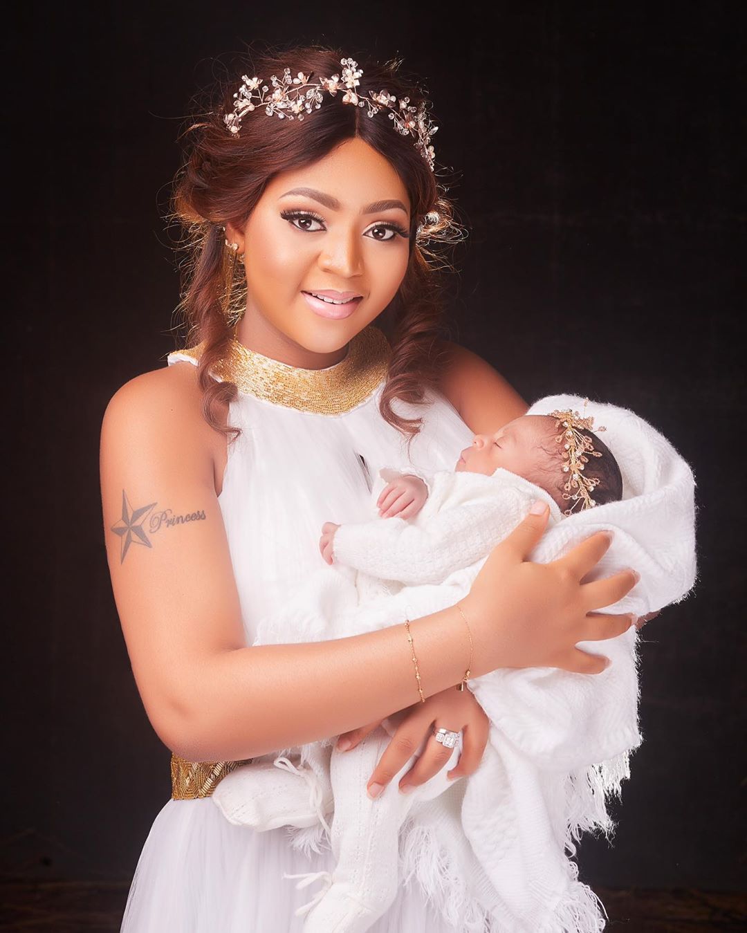 Regina Daniels and son, Munir