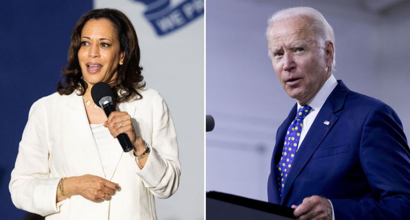 Kamala Harris and Joe Biden