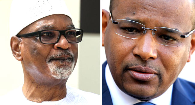 Mali's President Ibrahim Boubacar Keita and Prime Minister Boubou Cisse