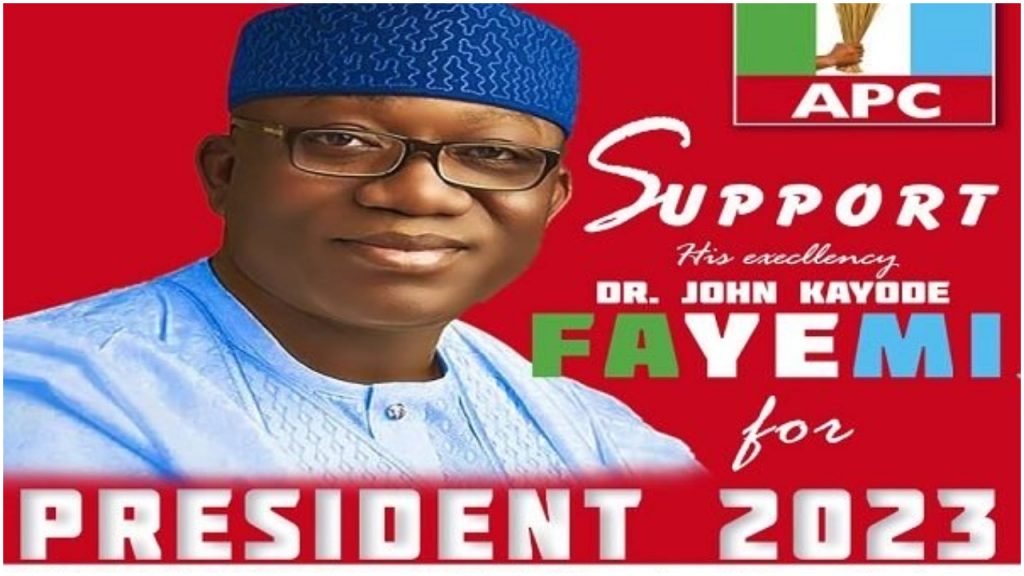 Governor Kayode Fayemi's 2023 Presidential campaign poster