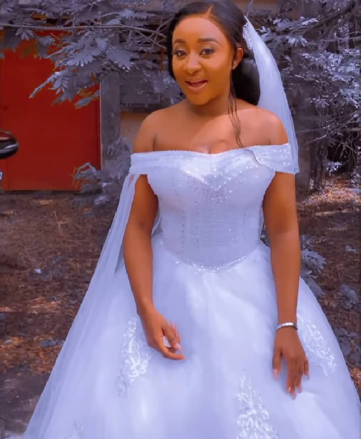 Ini Edo in wedding gown