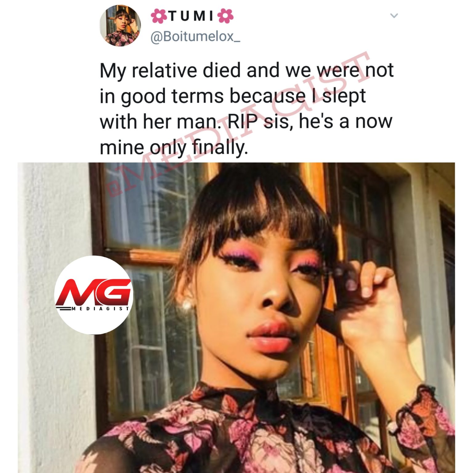 The woman shared the story on social media