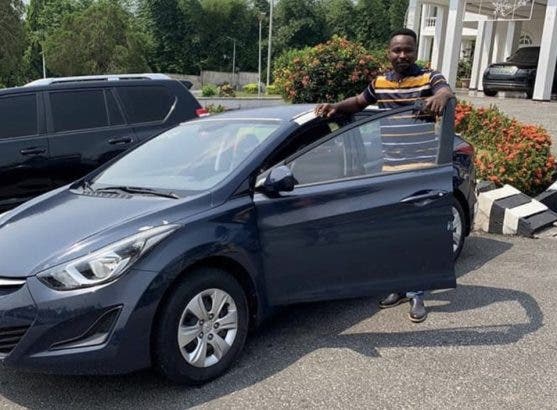 Ekeng shows off his new car