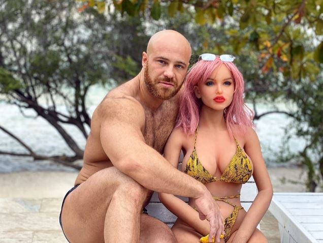 Tolochko and his wife who is a sex doll
