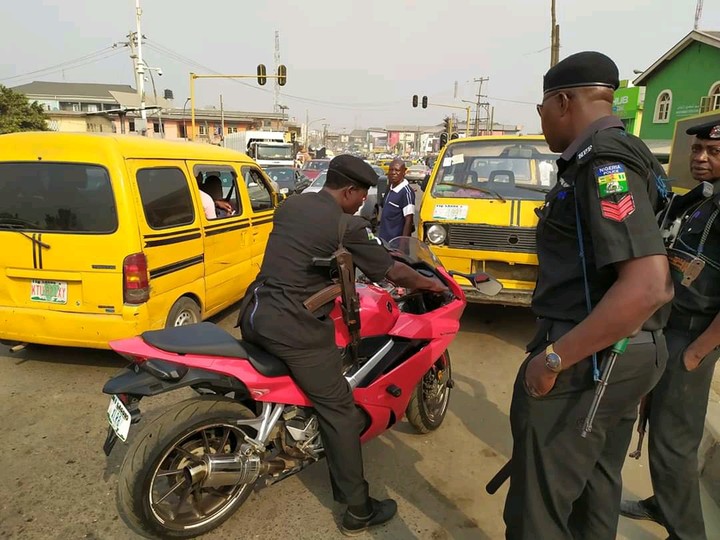 Police seized the man's powerbike in Lagos