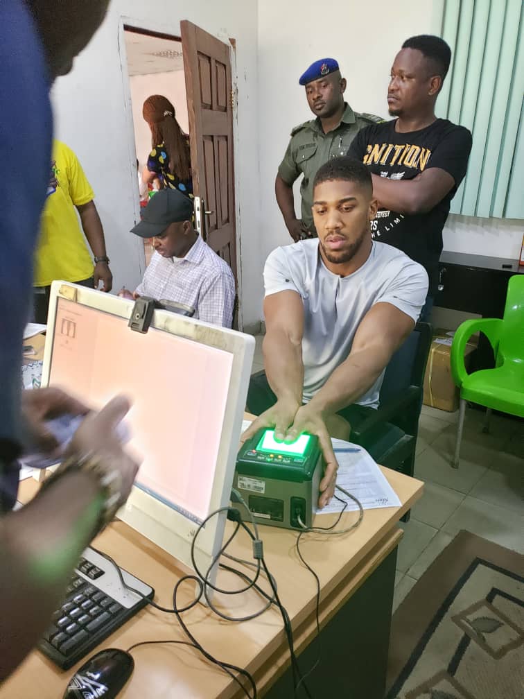 Anthony Joshua at NIMC