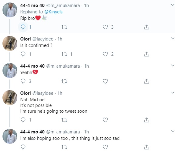 So Sad! Twitter User Dies Days After Tweeting About Death (Photo)