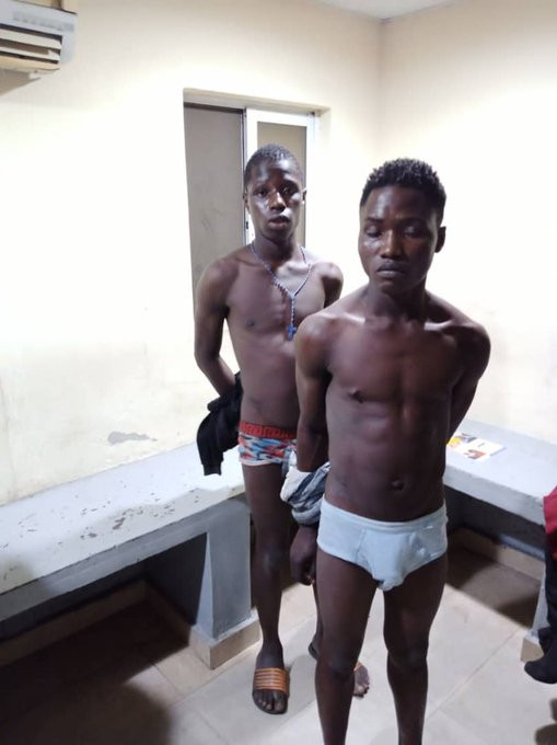 The street light vandals arrested in Lagos