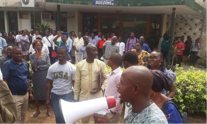 FIIRO staff protest
