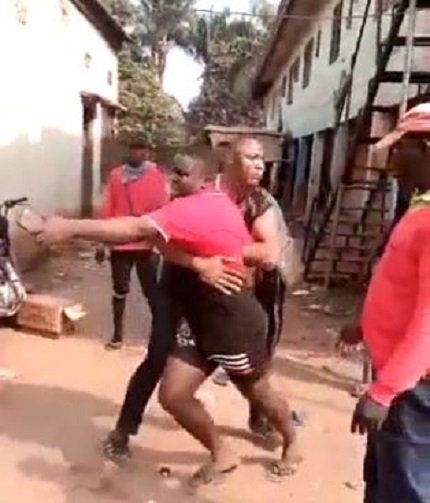DPO fighting with a tricyclist who bashed his car 