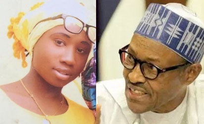 Leah Sharibu and Muhammadu Buhari