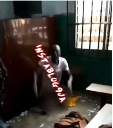 Man crying after one ticket made him lose opportunity of winning N5.7 million.