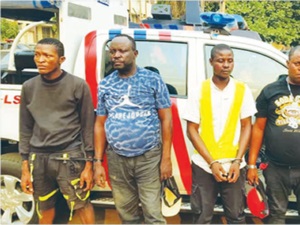 POS thieves after they were arrested by the police