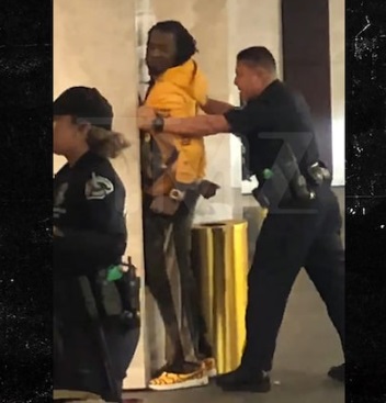 Offset being arrested at a shopping centre