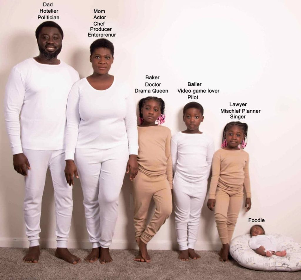 Mercy Johnson and her family
