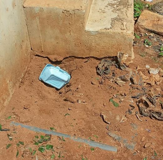 woman buries baby