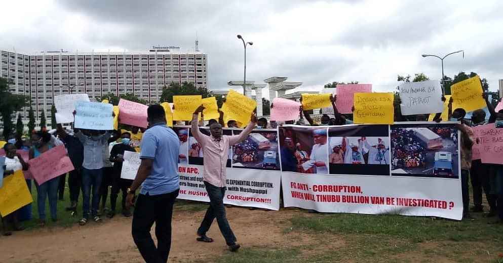Protesters demand arrest of Bola Tinubu