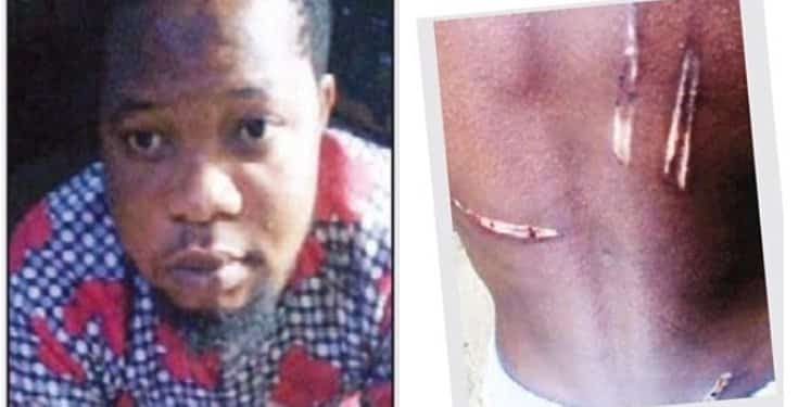 Tunde attacked his son for urinating on himself