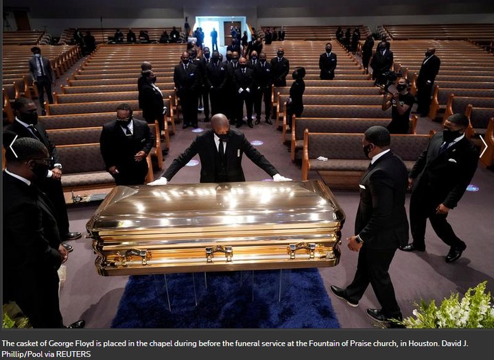George Floyd has been buried in Houston